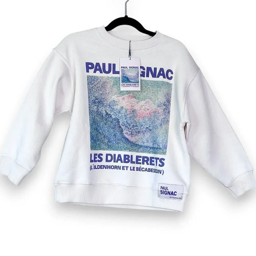 NWT! Zara Kids x Paul Signac Les Diablerets Long Sleeve Sweatshirt Size 6-7Y